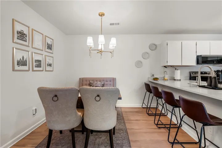 Beautiful Banquette seating gives a sophisticated impression