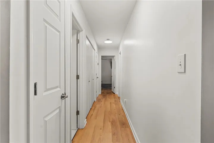 Laundry located in a hall closet