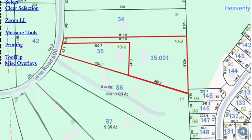 2 parcels of land with dimensions =
914 x 423 x 1012 x 126