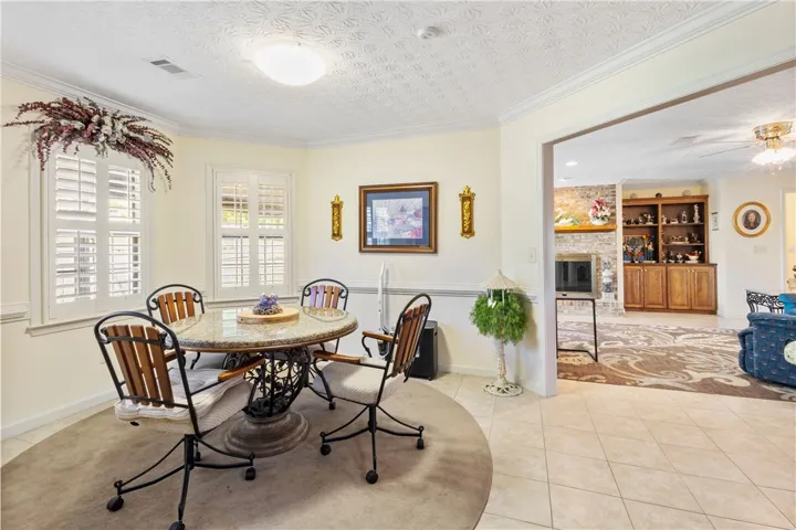 kitchen dining area with tile