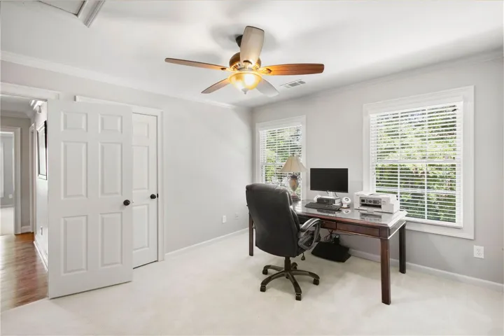 This bright space features ample natural light and a comforting ambiance.