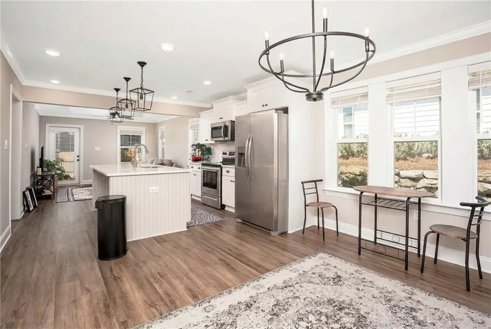 Dining and kitchen area