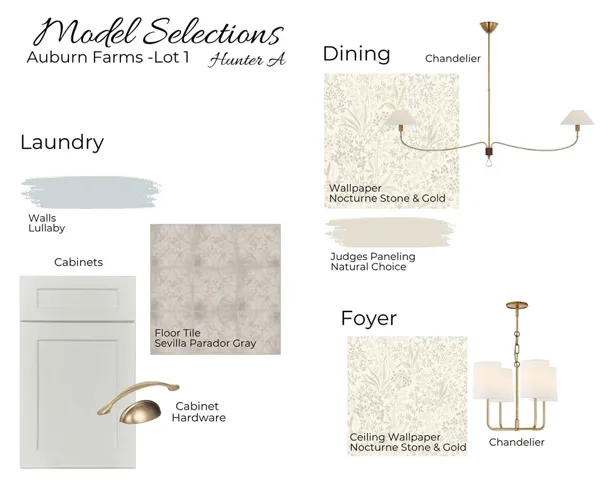 Auburn Farms - Hunter A - Lot 1 -  Laundry Selections - All plans, pricing and specifications are subject to change without notice.