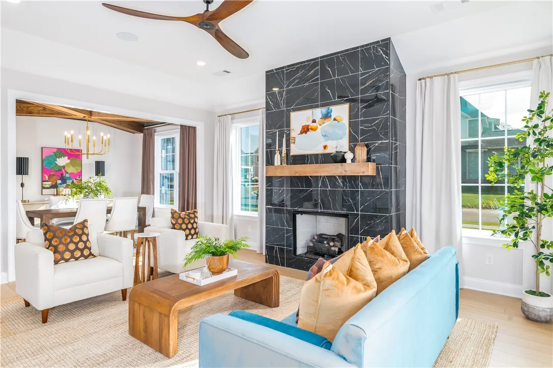 This image is of a previously built Azalea B model home, not the home for sale.