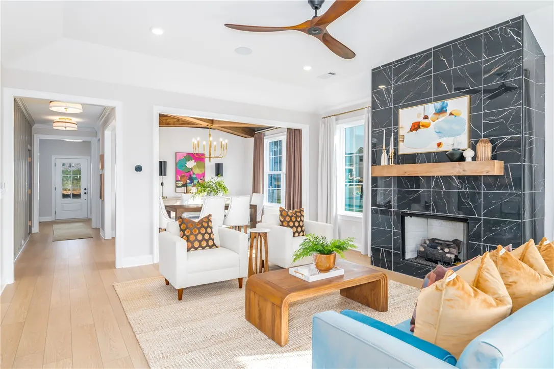 This image is of a previously built Azalea B model home, not the home for sale.