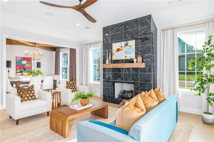 This image is of a previously built Azalea B model home, not the home for sale.