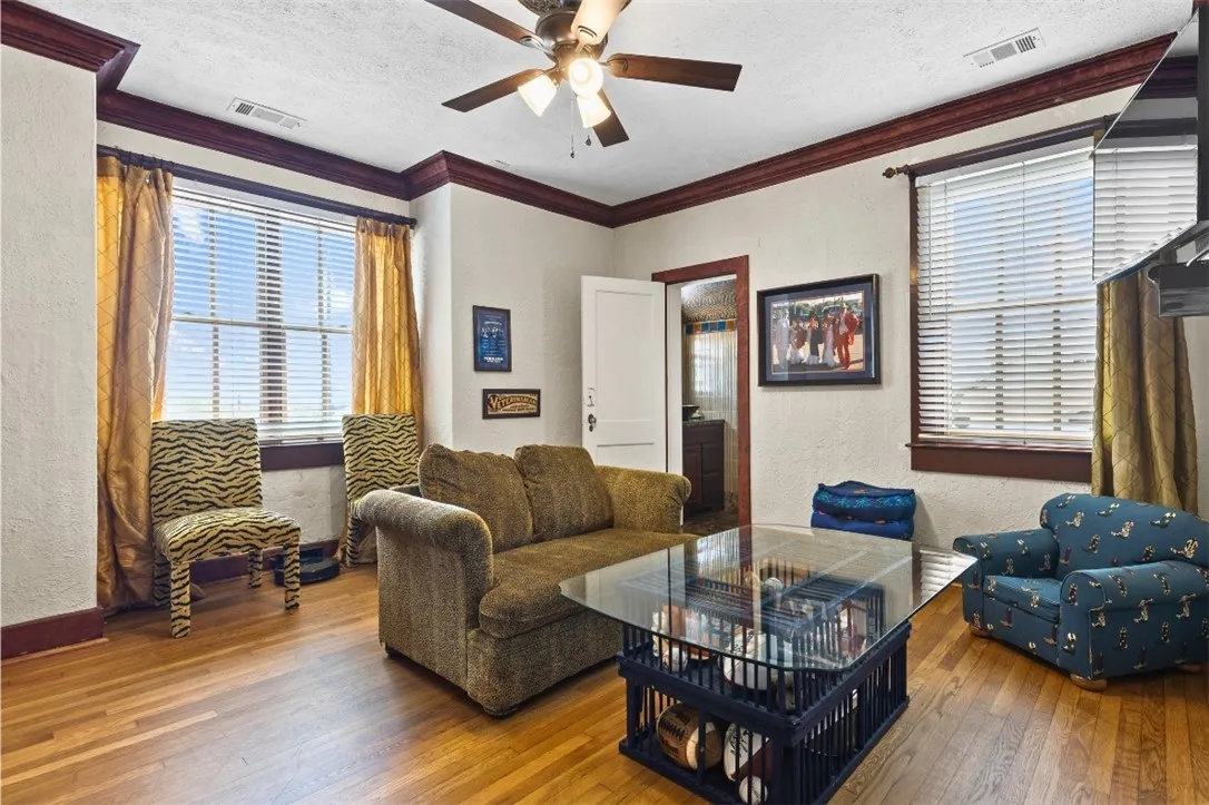 Second bedroom currently used as a tv room has access to the half bath.