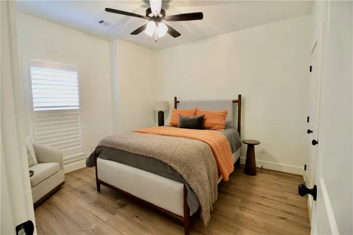 ALL bedrooms are on the same floor.  No stairs to climb.  This room has a double entry closet.