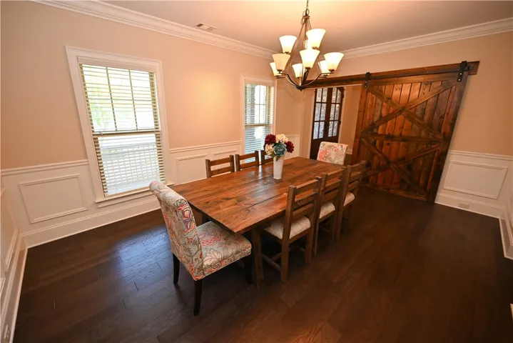 With a sliding barn door!