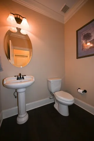 Main level half bath.