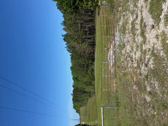 Expansive lot bordered by mature trees offers an ideal setting for your dream home.