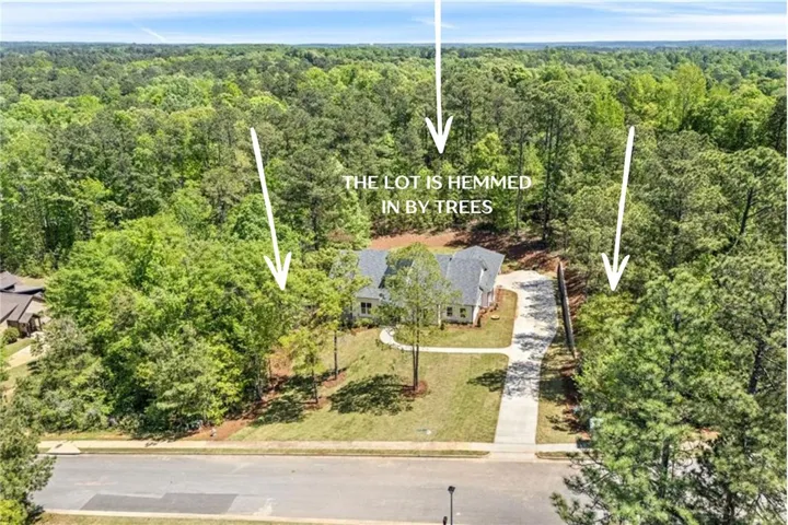 Offering a rare level of privacy for new construction, the home is completely hemmed in by trees, yet the residence maintains an expansive, usable yard.