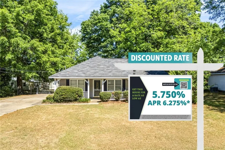 This house comes with a REDUCED RATE as low as 5.875% (APR 6.389%) as of 07/22/2026 through List & Lock™. This is a seller paid rate-buydown that reduces the buyer’s interest rate and monthly payment. Terms apply, see disclosures for more information.