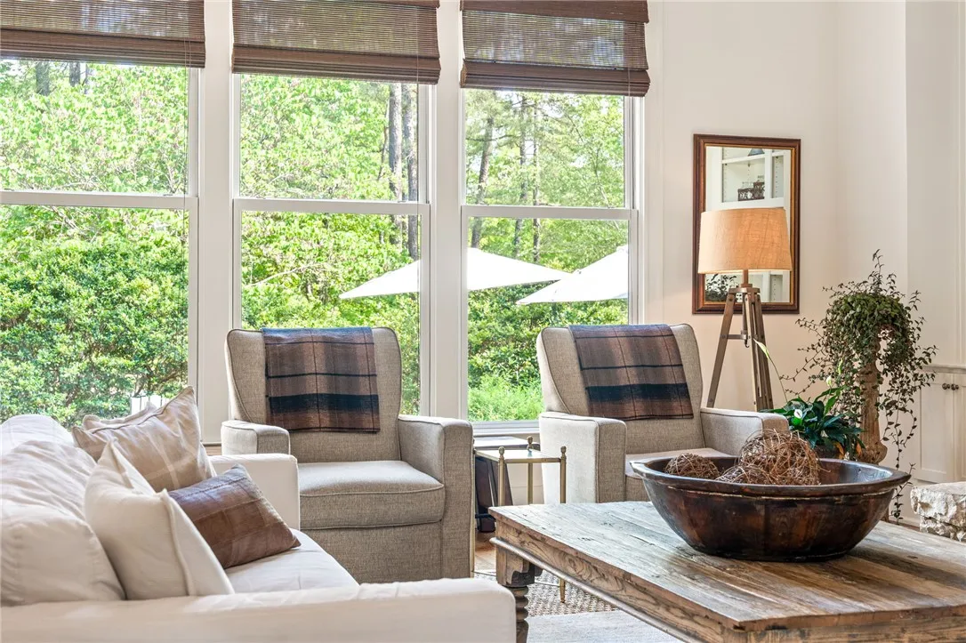 Stunning views out every window and natural light create a serene escape.