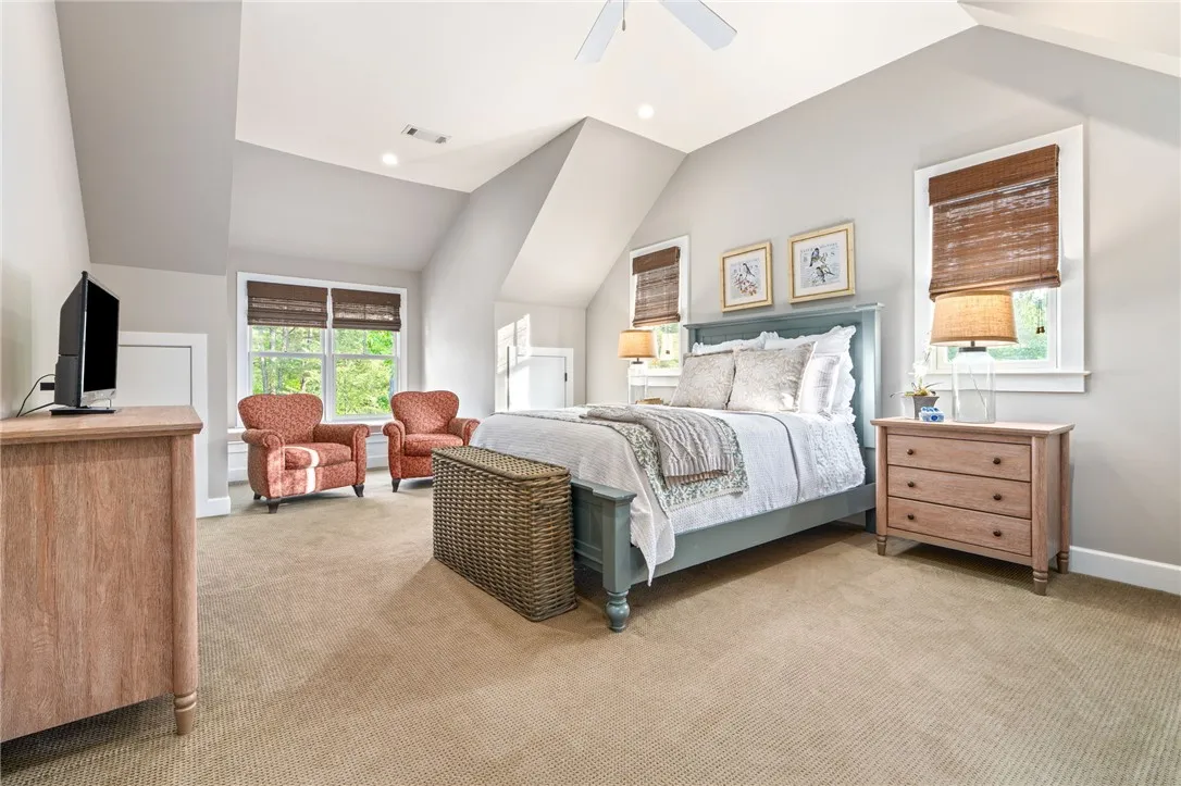 Each guest bedroom on the second level has a private en suite.