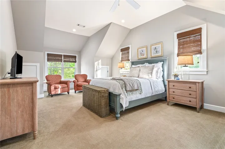 Each guest bedroom on the second level has a private en suite.