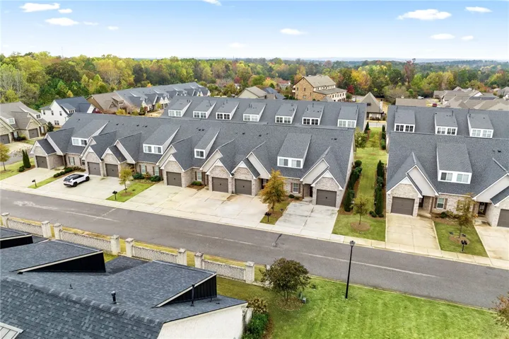 Observe this well-planned residential community from an elevated perspective.