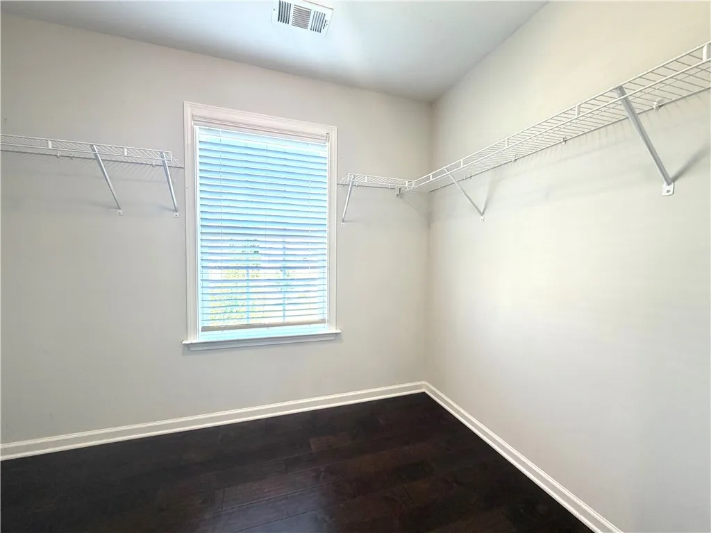 closet in the master bathroom