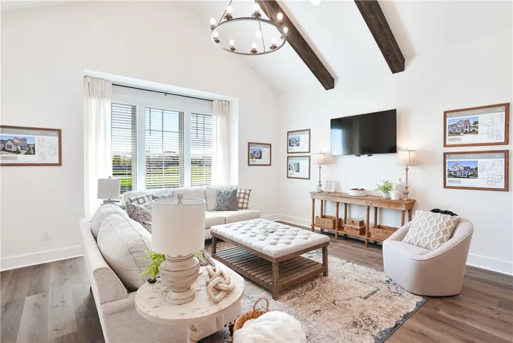 Living Area with Vaulted Ceilings & Lots of Natural Light - Example of a completed Elliot Plan