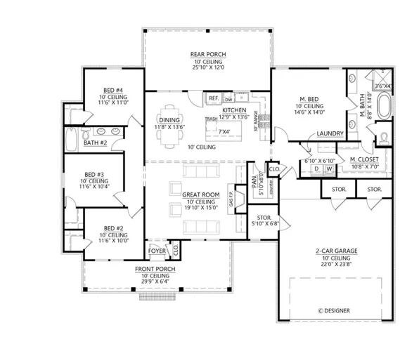 Explore this thoughtfully designed floor plan featuring spacious rooms and practical layouts for comfortable living.