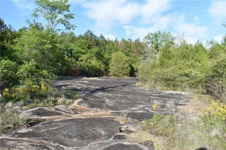 Scenic outdoor landscape featuring natural rock formations amidst lush greenery under a clear sky.