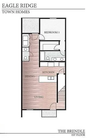 Explore the functional layout of  the 1st floor of this charming townhome, perfect for modern living.
