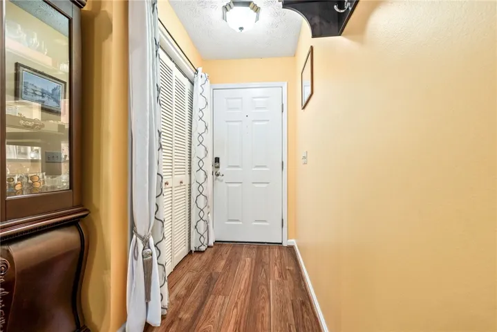 Front entry and washer/dryer closet