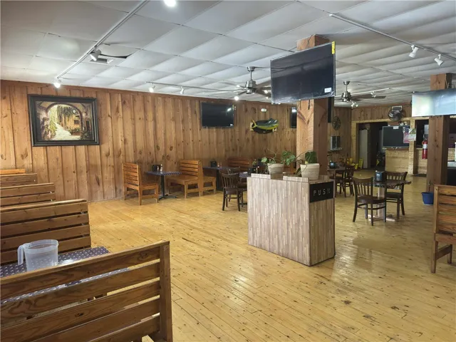 This versatile commercial space offers ample seating, ideal for various business ventures.