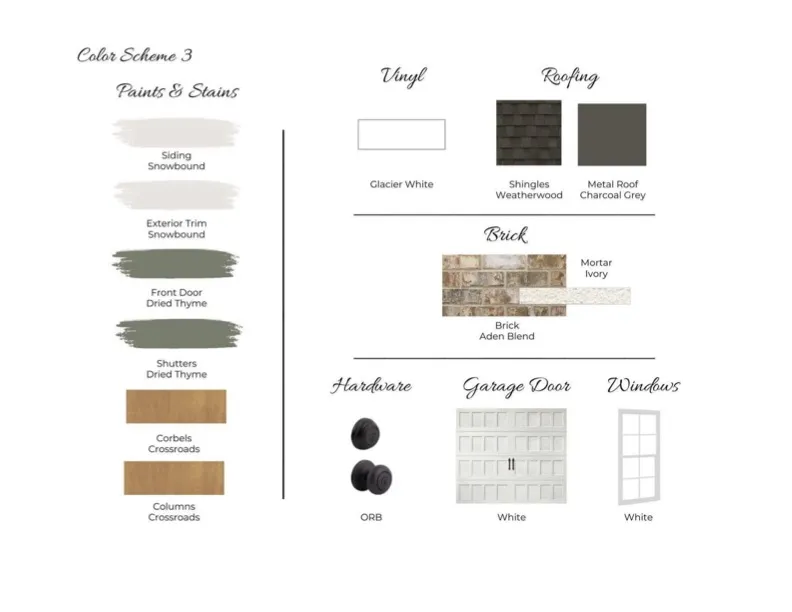 Auburn Farms Lot 57 - Exterior Color Scheme #3