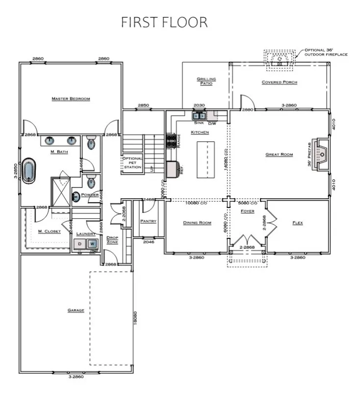 The Holly A - First Floor - All plans, pricing, and specifications are subject to change without notice.