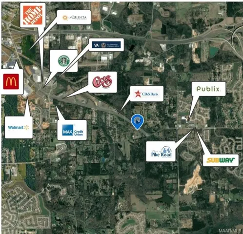 This map highlights the prime location, offering proximity to various essential services and establishments.