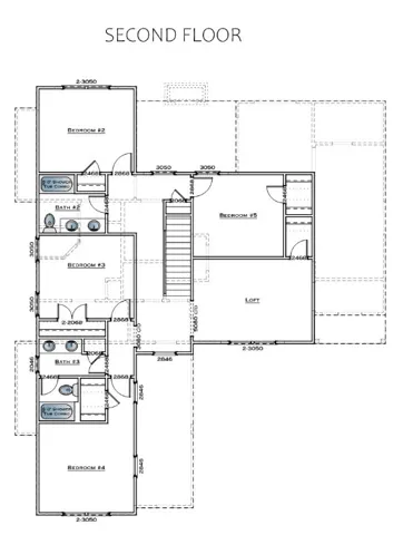 The Henry B - Second Floor 
- All plans, pricing and specifications are subject to change without notice.