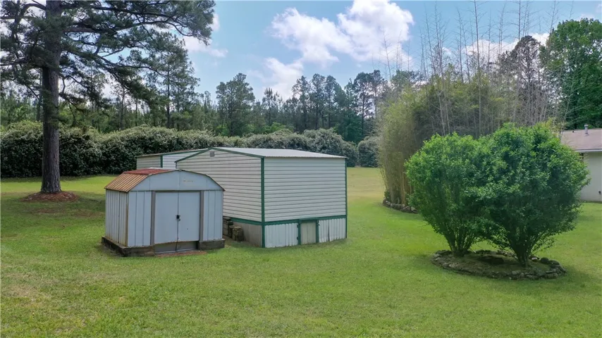 One outbuilding is wired.