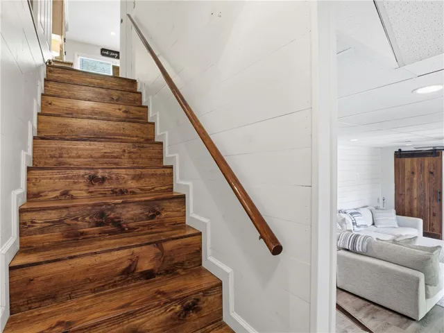 These hardwood stairs provide a natural ascent to the next level of the home.