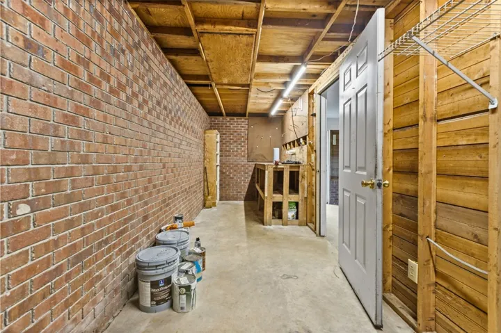 large storage closet in garage