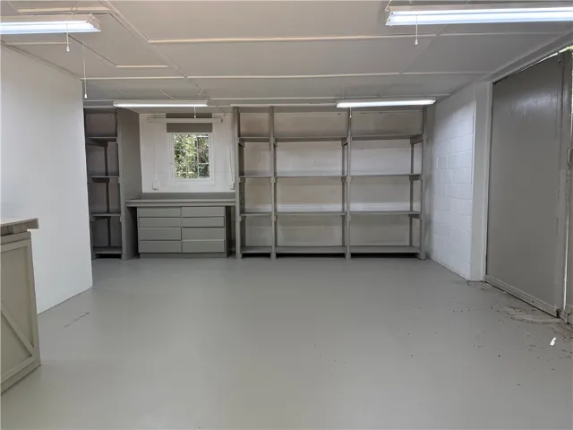 This spacious storage area offers ample room and organizational solutions.