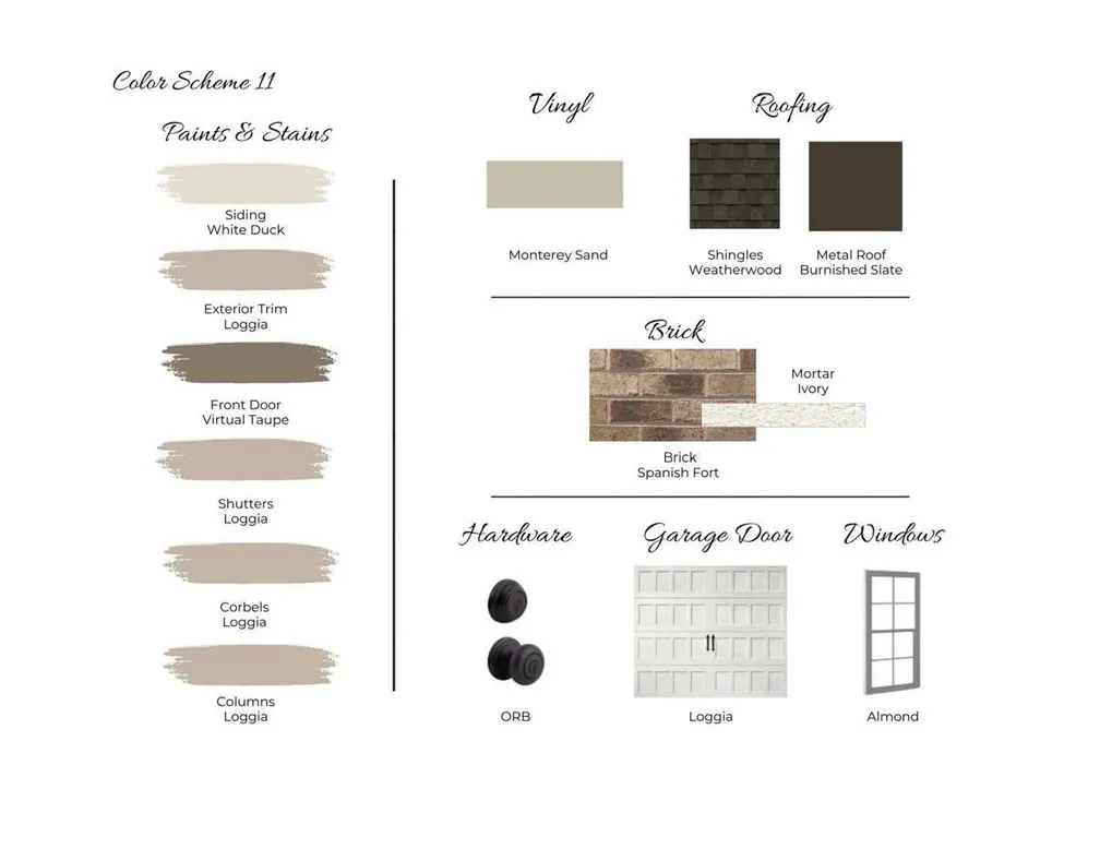 Auburn Farms Lot 17- Exterior Color Scheme 11 - All plans, pricing, and specifications are subject to change without notice.