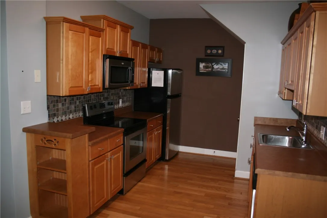 Plenty of cabinets with appliances included