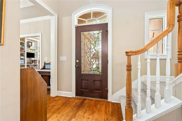 An inviting entry showcases classic craftsmanship and thoughtful design.