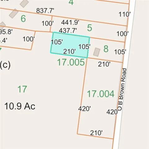 Visualize property lines and dimensions with this clear and detailed plat map.