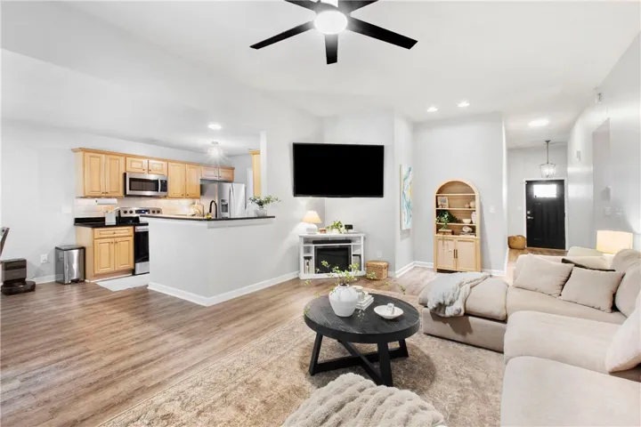 This inviting space combines comfort and functionality, perfect for everyday living.