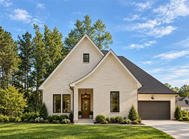 Example of Completed Kinsey plan anticipated to be completed end of January 2027! This charming home offers a classic exterior with modern appeal and inviting architectural details.