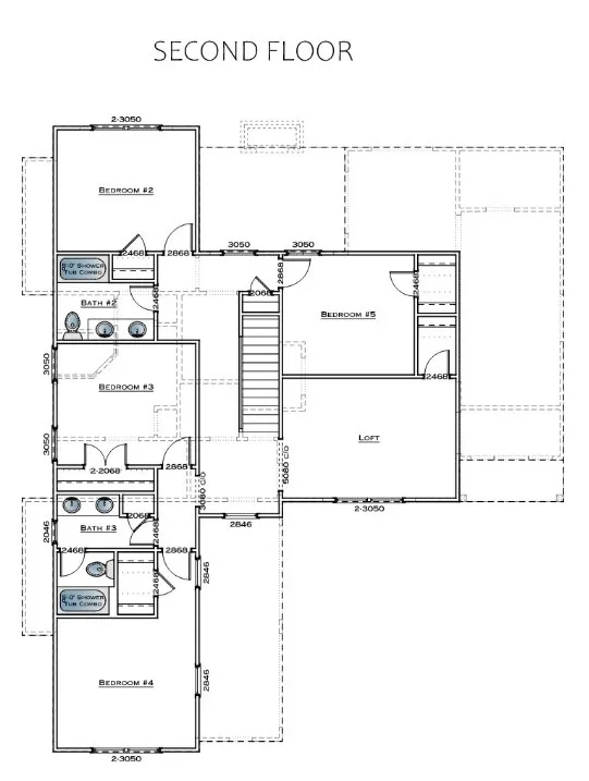 The Henry A - Second Floor 
- All plans, pricing and specifications are subject to change without notice.
