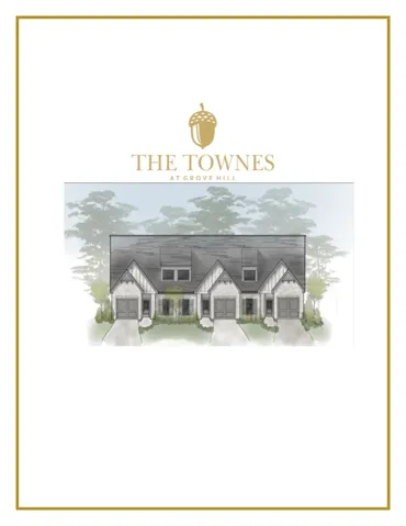 This conceptual drawing showcases a row of modern townhomes, each featuring a private garage and inviting facade.