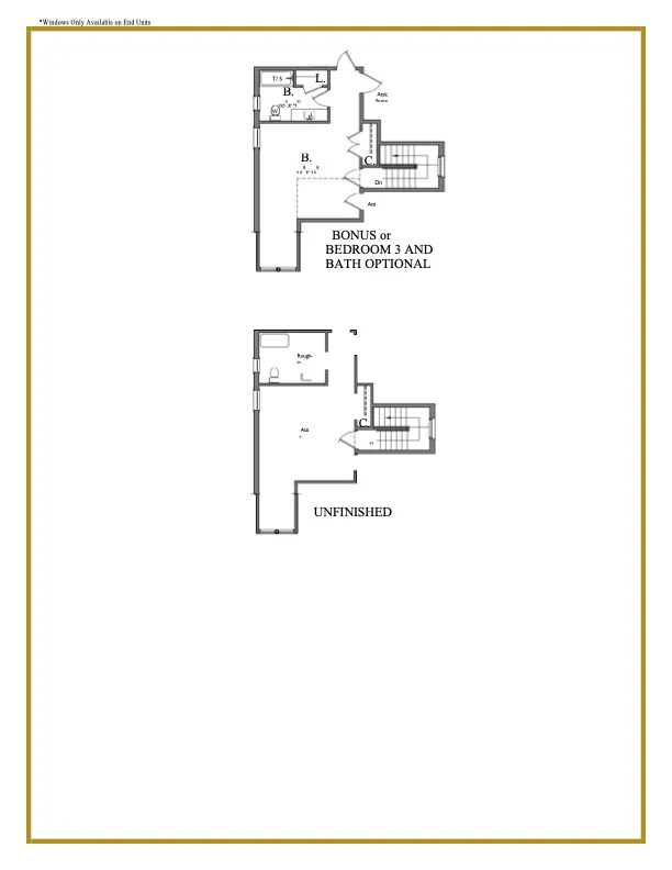 Explore the potential of this versatile floor plan, offering a third bedroom and bath.