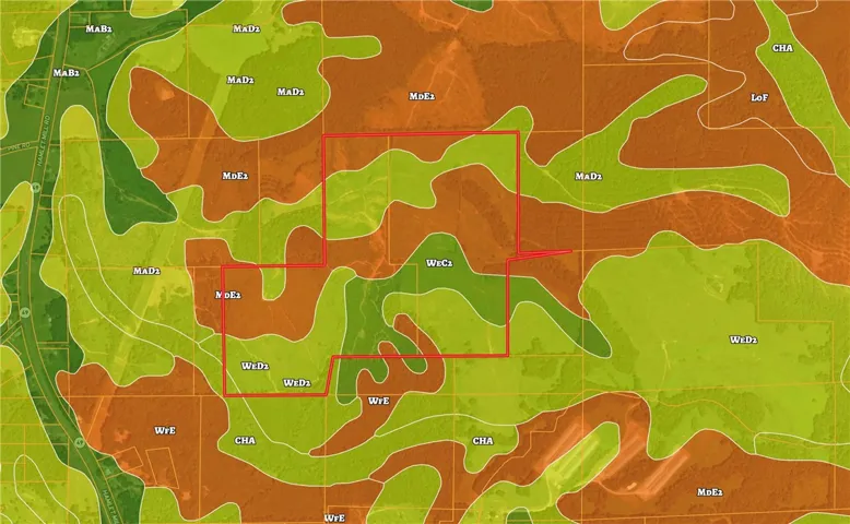 Explore the expansive land opportunity, showcasing varied topography and natural contours.