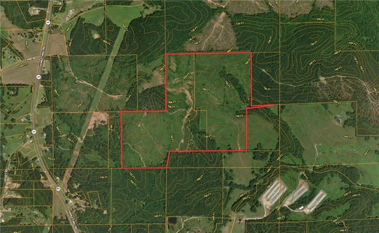 This overhead map highlights a large plot of land, ideal for your next venture.