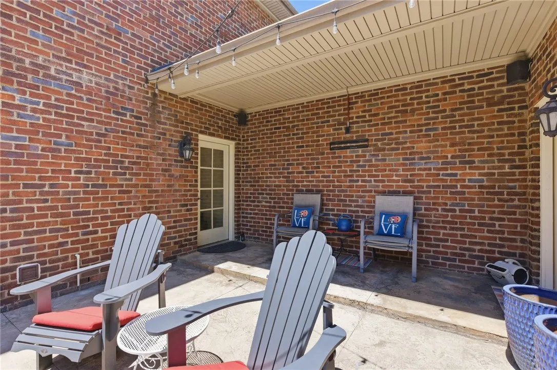 Inviting patio area