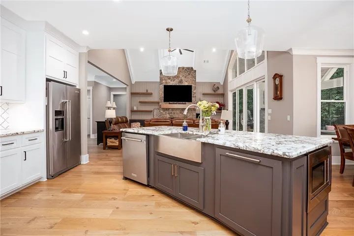 A grand, open-concept living space.