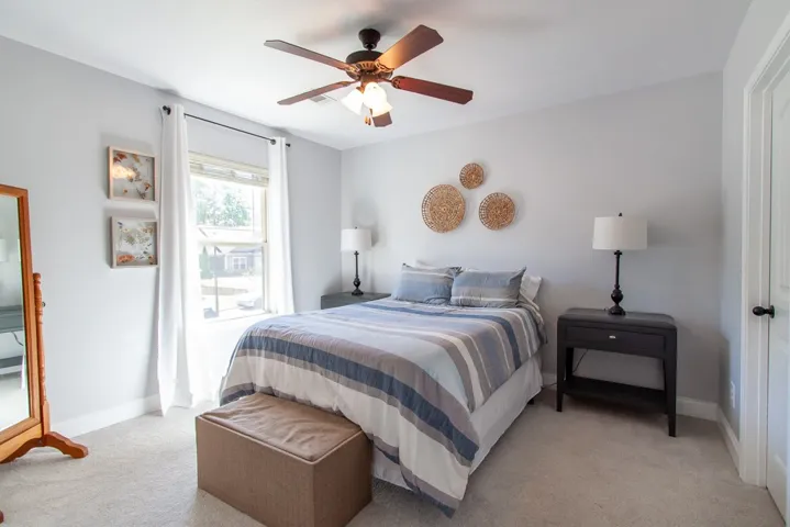 This inviting bedroom provides a comfortable and tranquil retreat.